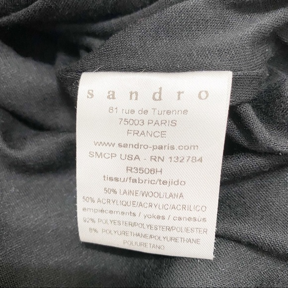 Sandro Textured Knit Metallic Mini Dress L - Picture 5 of 6